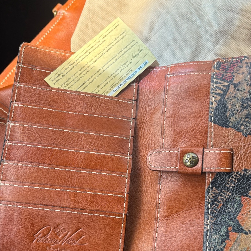 Patricia Nash Tan and Multicolor Wallet NWT